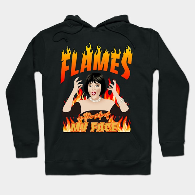 Flames on the side of my face Hoodie by xoxocomp